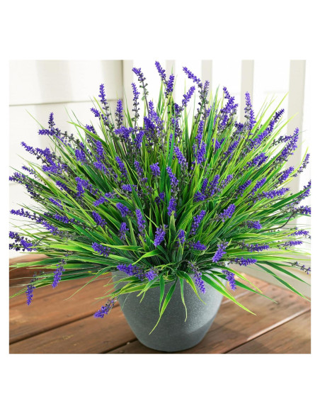 Plantas Artificiales Ivydale 10PCS Hierba Mono Púrpura UV Plantas Artificiales Ivydale 10PCS Hierba Mono Púrpura UV