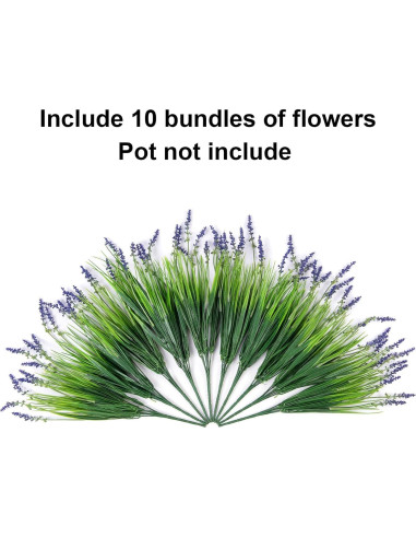 Plantas Artificiales Ivydale 10PCS Hierba Mono Púrpura UV