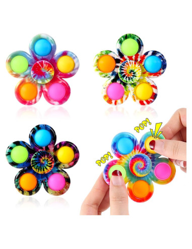 Paquete de 4 Fidget Spinners Effacera para Alivio de Estrés
