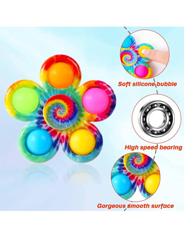 Paquete de 4 Fidget Spinners Effacera para Alivio de Estrés