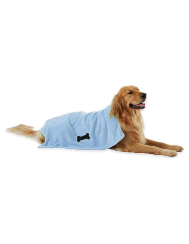 Toalla de Microfibra para Mascotas Bone Dry 104x60 cm Azul