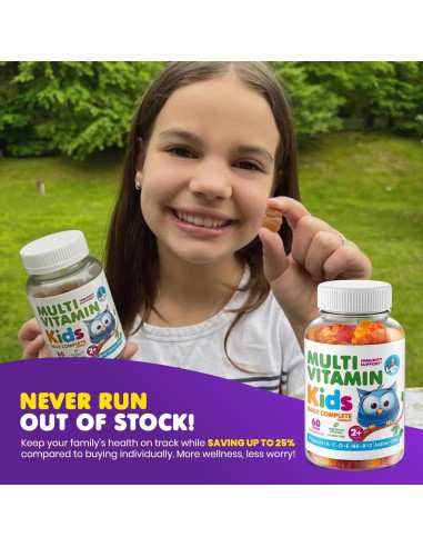 Gomitas de Magnesio y Multivitaminas DR. MORITZ para Niños - 120 Unidades