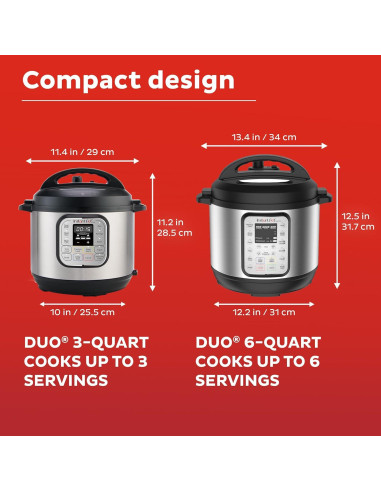 Olla de Presión Eléctrica Instant Pot Duo 3L 7-en-1 Acero Inoxidable
