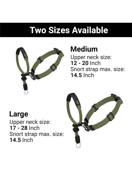 Collar de Cabeza Sin Tirones SVD.PET Verde Militar Mediano Collar de Cabeza Sin Tirones SVD.PET Verde Militar Mediano