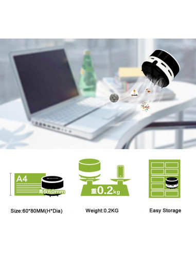 Aspiradora de escritorio portátil Ogrmar Mini sin cable 136g