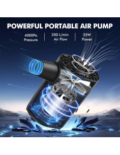 Bomba de Aire Portátil AKSOUL 200L/min para Inflables 2
