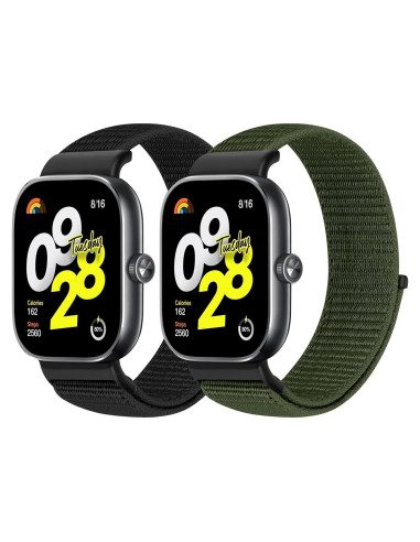Bandas de Nailon Ajustables para Xiaomi Redmi Watch 5/4 y Smart Band 8/9 Pro - 2 Piezas