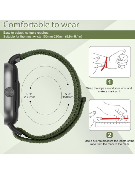 Bandas de Nailon Ajustables para Xiaomi Redmi Watch 5/4 y Smart Band 8/9 Pro - 2 Piezas Bandas de Nailon Ajustables para Xiaomi Redmi Watch 5/4 y Smart Band 8/9 Pro - 2 Piezas