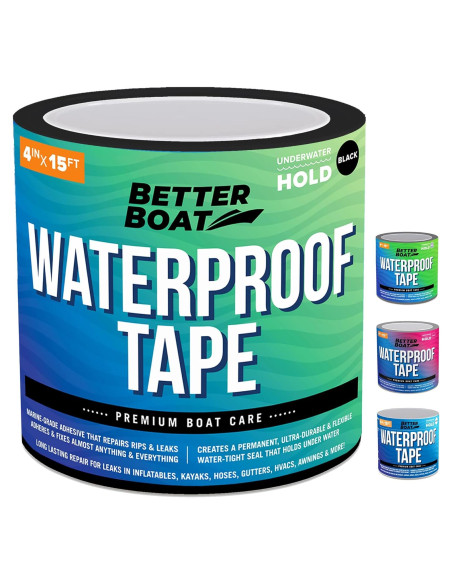 Cinta Impermeable Negra Better Boat 4" x 4.57 m para Filtraciones Cinta Impermeable Negra Better Boat 4" x 4.57 m para Filtraciones