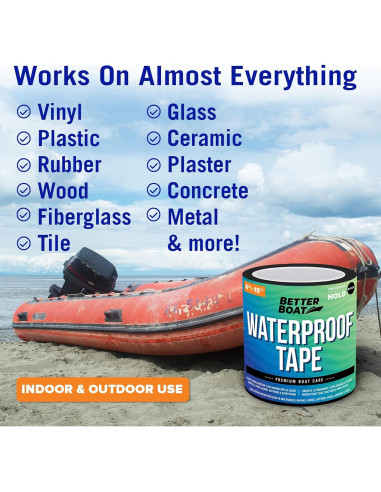 Cinta Impermeable Negra Better Boat 4" x 4.57 m para Filtraciones