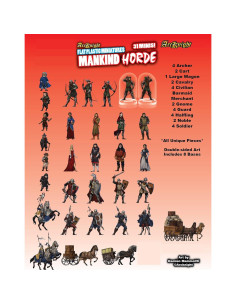Miniaturas Planas de Plástico Arcknight - Horda de la Humanidad, 31 Figuras 2