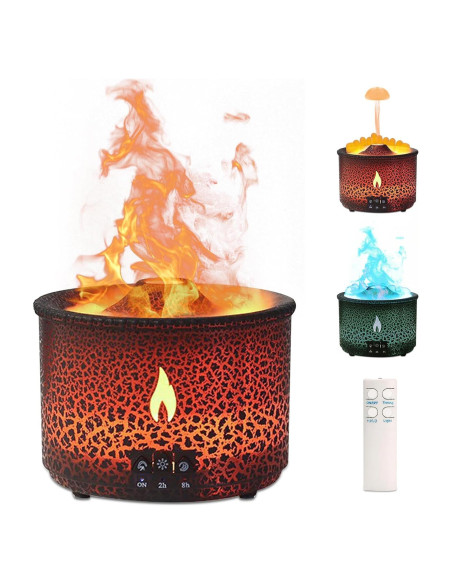 Difusor Humidificador Volcano MINGPINHUIUS 300ml Silencioso Difusor Humidificador Volcano MINGPINHUIUS 300ml Silencioso
