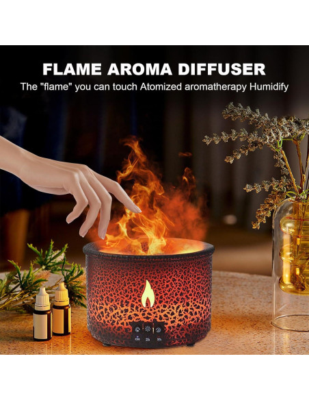 Difusor Humidificador Volcano MINGPINHUIUS 300ml Silencioso Difusor Humidificador Volcano MINGPINHUIUS 300ml Silencioso