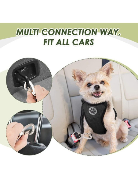 Cinturón de Seguridad para Perros SlowTon Ajustable Bungee Cinturón de Seguridad para Perros SlowTon Ajustable Bungee