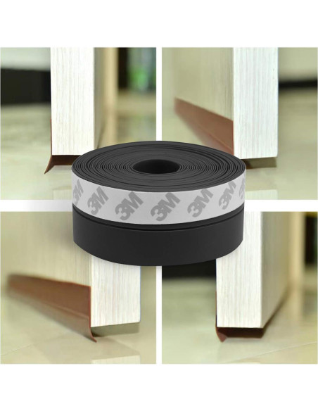 Tira de Sellado de Silicona TAROSE 4.88m Negro 25mm Tira de Sellado de Silicona TAROSE 4.88m Negro 25mm