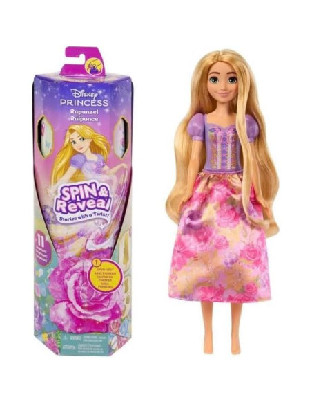 Muñeca Rapunzel Gira y Revela Mattel 11 Sorprisas 300g Muñeca Rapunzel Gira y Revela Mattel 11 Sorprisas 300g