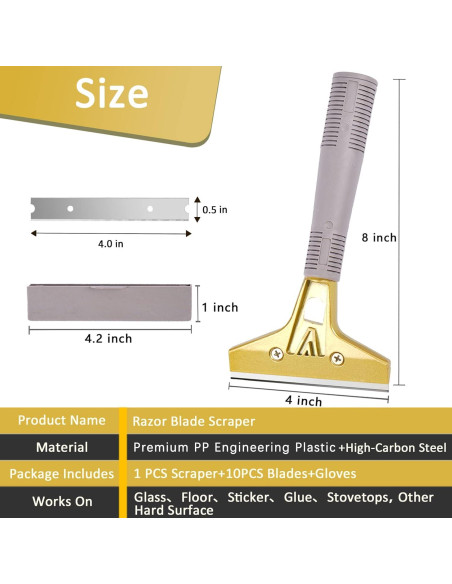 Raspador de Piso Wanguan 10.16 cm con 30 Cuchillas Metálicas Raspador de Piso Wanguan 10.16 cm con 30 Cuchillas Metálicas