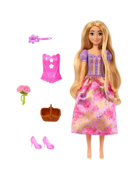 Muñeca Rapunzel Gira y Revela Mattel 11 Sorprisas 300g Muñeca Rapunzel Gira y Revela Mattel 11 Sorprisas 300g