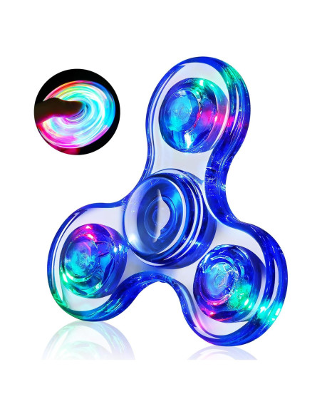 Fidget Spinner LED Gigilli Azul para Niños y Adultos 7.4cm Fidget Spinner LED Gigilli Azul para Niños y Adultos 7.4cm