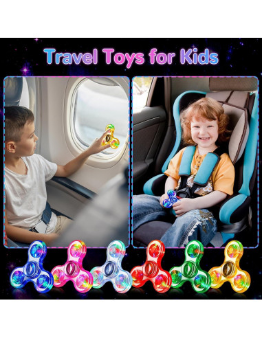 Fidget Spinner LED Gigilli Azul para Niños y Adultos 7.4cm