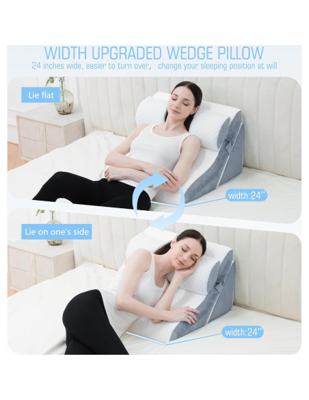 Almohada en Cuña Foamalusion 60 cm Espuma Viscoelástica Ajustable Almohada en Cuña Foamalusion 60 cm Espuma Viscoelástica Ajustable