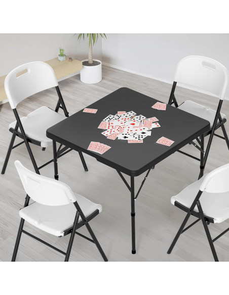 Mesa Plegable Cuadrada VINGLI 86.36 cm Negra para Eventos Mesa Plegable Cuadrada VINGLI 86.36 cm Negra para Eventos