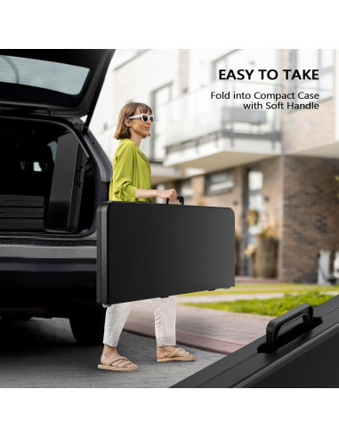 Mesa Plegable Cuadrada VINGLI 86.36 cm Negra para Eventos