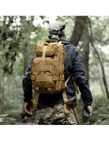 Mochila táctica LIMHOO 30L Molle Caqui para hombres