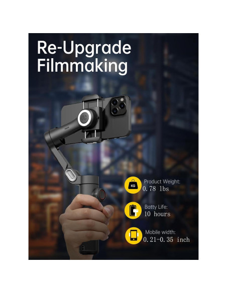 Estabilizador Gimbal Plegable 3 Ejes AOCHUAN Smart XE para Smartphones Estabilizador Gimbal Plegable 3 Ejes AOCHUAN Smart XE para Smartphones