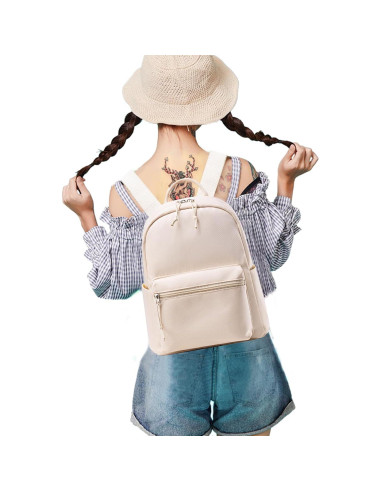 Mini Mochila CAMTOP Beige para Niñas y Adolescentes