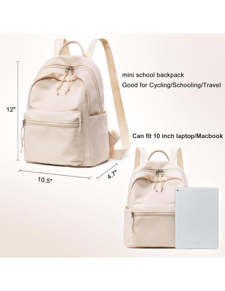 Mini Mochila CAMTOP Beige para Niñas y Adolescentes Mini Mochila CAMTOP Beige para Niñas y Adolescentes