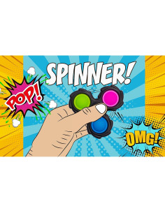 JA-RU Spinner Fidget Pop It 2 Unidades Alivio Estrés Juguetes 2