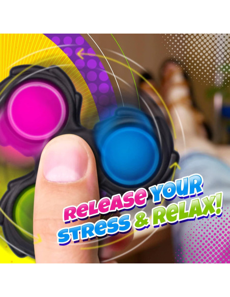 JA-RU Spinner Fidget Pop It 2 Unidades Alivio Estrés Juguetes JA-RU Spinner Fidget Pop It 2 Unidades Alivio Estrés Juguetes