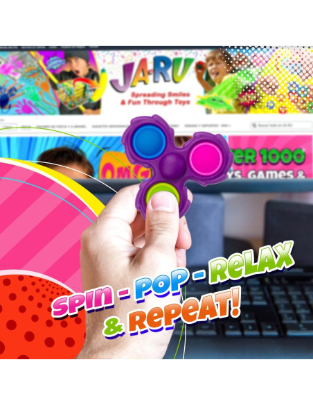 JA-RU Spinner Fidget Pop It 2 Unidades Alivio Estrés Juguetes JA-RU Spinner Fidget Pop It 2 Unidades Alivio Estrés Juguetes