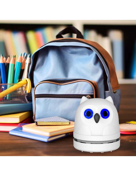 Aspiradora Mini Hallocool Búho Recargable 5h USB Blanca Aspiradora Mini Hallocool Búho Recargable 5h USB Blanca