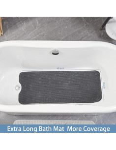 Alfombra de Baño Antideslizante Webos 101.6x40.6cm Negra 2