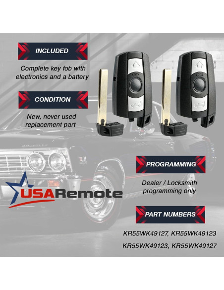 Control Remoto BMW 3 5 Series USARemote Juego de 2 Control Remoto BMW 3 5 Series USARemote Juego de 2
