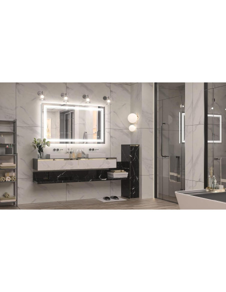Espejo LED de Baño Keonjinn 60x101 cm con Luz Frontal y Trasera Espejo LED de Baño Keonjinn 60x101 cm con Luz Frontal y Trasera