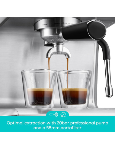 Máquina de Espresso CASABREWS ULTRA con Pantalla LCD 20 Bar
