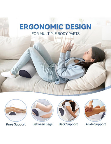 Almohada Elevadora de Piernas FcyLd - Espuma Viscoelástica 50.8x19.8x12.7cm