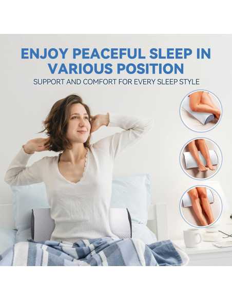 Almohada Elevadora de Piernas FcyLd - Espuma Viscoelástica 50.8x19.8x12.7cm Almohada Elevadora de Piernas FcyLd - Espuma Viscoelástica 50.8x19.8x12.7cm