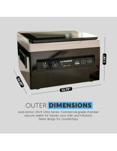 Selladora al Vacío Avid Armor USVX 10" Compacta para Alimentos 2