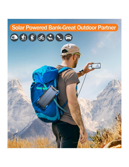 Banco de Energía Solar GOODaaa 42800mAh 5 Salidas 3 Entradas Banco de Energía Solar GOODaaa 42800mAh 5 Salidas 3 Entradas