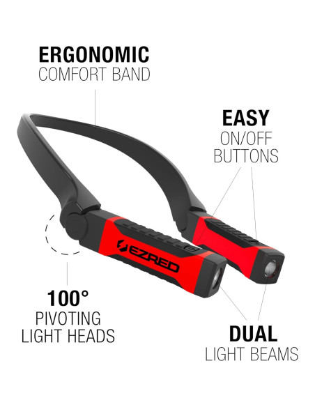 Luz de Cuello Manos Libres EZRED NK10 LED 200 Lúmenes Luz de Cuello Manos Libres EZRED NK10 LED 200 Lúmenes