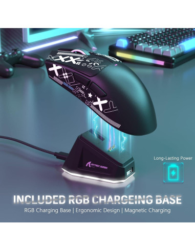 Ratón Gaming Inalámbrico Attack Shark X11 59g RGB 22000 DPI