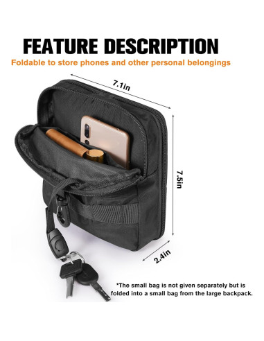 Mochila Táctica Plegable G4Free 30L Resistente al Agua