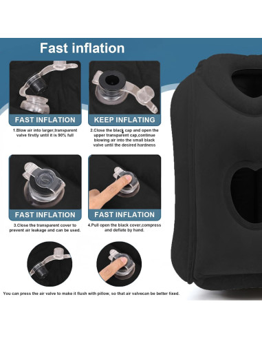 Almohada de Viaje Inflable Kimiandy 53x32 cm Ergonométrica