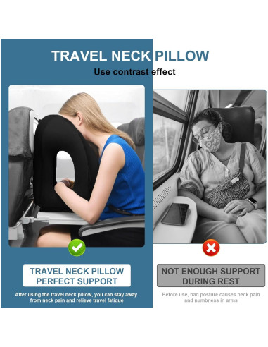 Almohada de Viaje Inflable Kimiandy 53x32 cm Ergonométrica