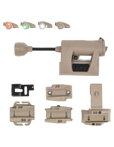Luz táctica 4 en 1 NECARL para casco militar LED
