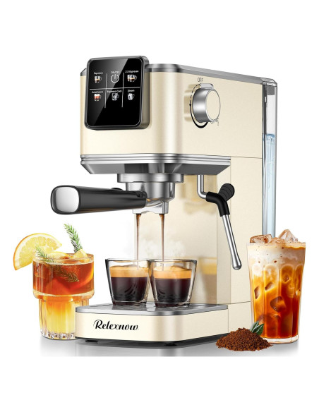 Máquina de Espresso RELEXNOW JH-C5210 20 Bar con Espumador Máquina de Espresso RELEXNOW JH-C5210 20 Bar con Espumador